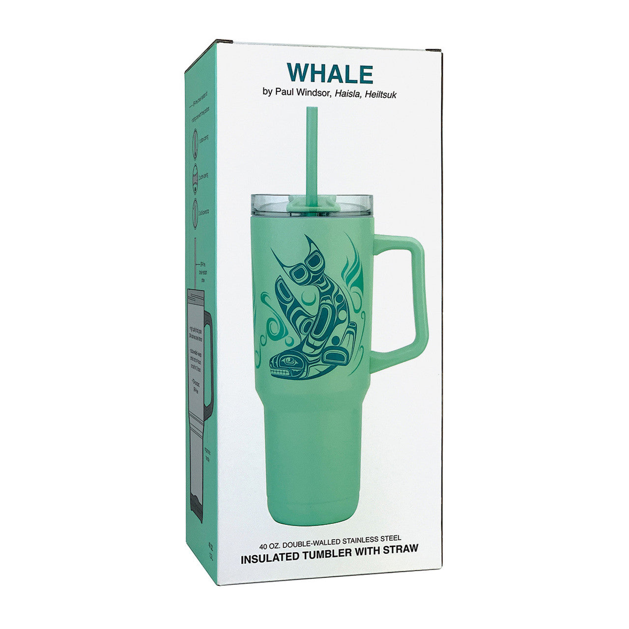Whale 40oz Insulated Tumbler by Paul Windsor