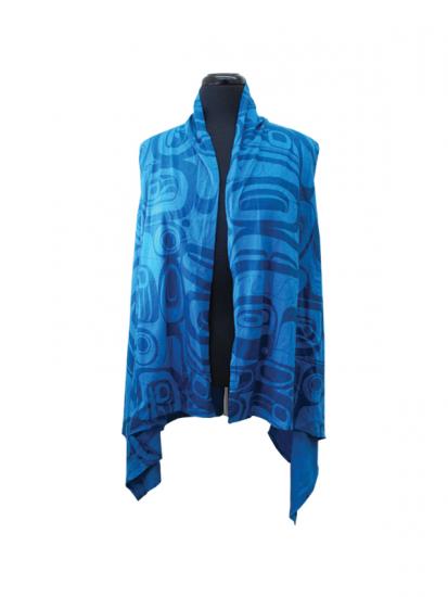 Kelly Robinson All Over Print Vest Raven (Black/White, Red, Turquoise)