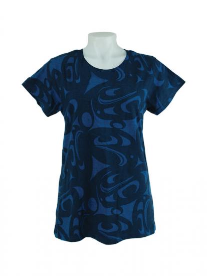 Corrine Hunt 3 Eagle Round Neck All Over Print T-Shirt