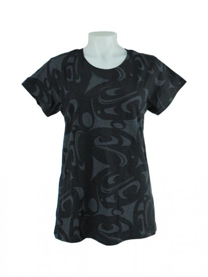 Corrine Hunt 3 Eagle Round Neck All Over Print T-Shirt