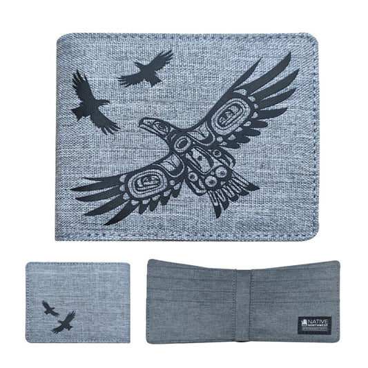 Indigenous Art Crosshatch Wallet - Soaring Eagle