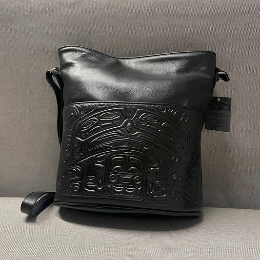 Bear Box Embossed Leather Bag by Clifton Fred