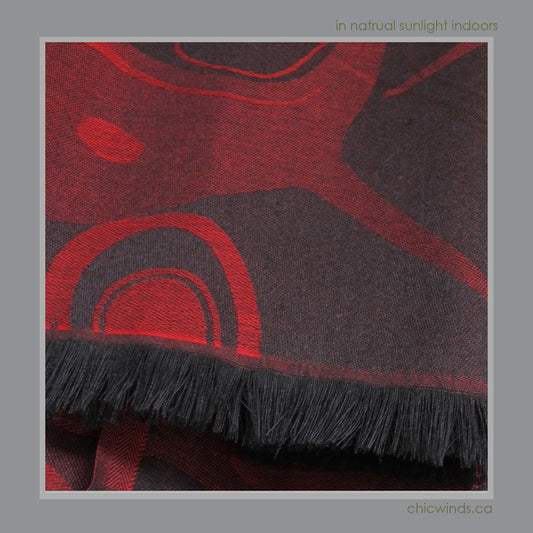 Jacquard Shawl "Native Hands" by Kelly Robinson