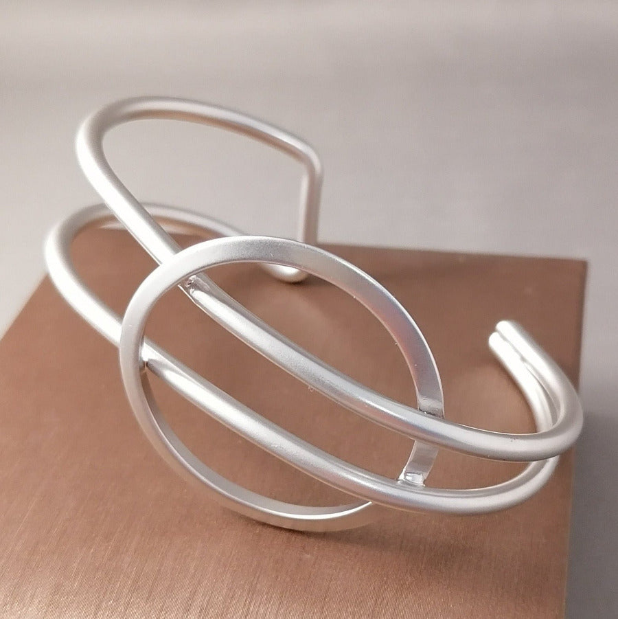 Matte Brushed Silver Bracelet