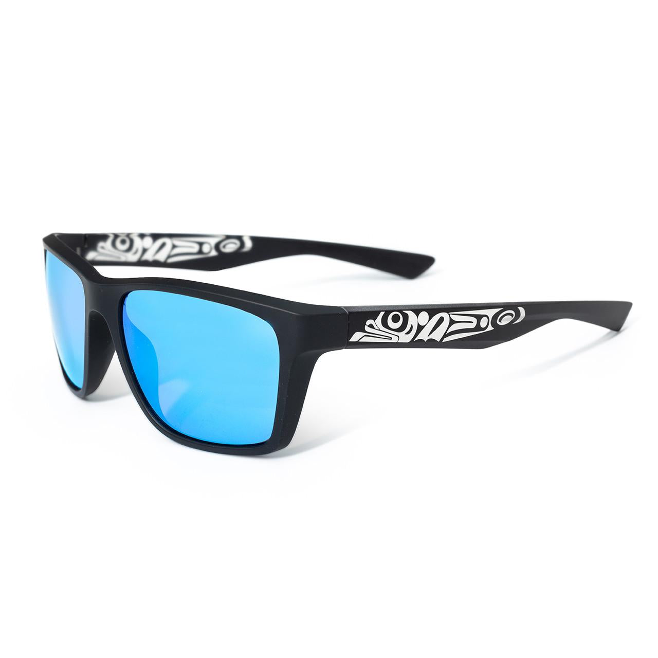 Jeremy Unisex Sunglasses Frog (Blue or Brown-Silver)