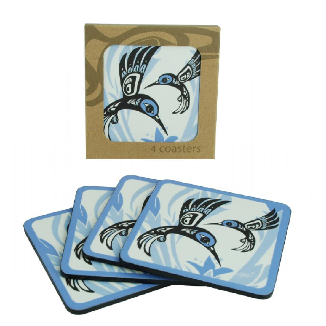 Laminate Coasters – Set of 4 ( Hummingbird, Bill Helin)