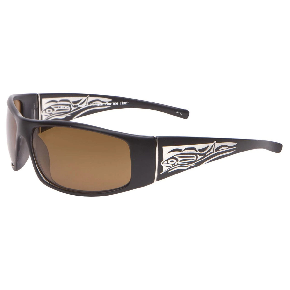 Liam Men’s Polarized Sunglasses – Salmon by Corrine Hunt (Matte Black)