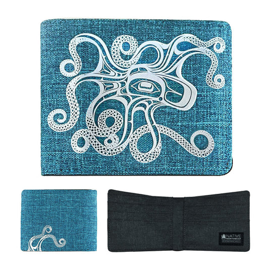 Indigenous Art Crosshatch Wallet - Octopus