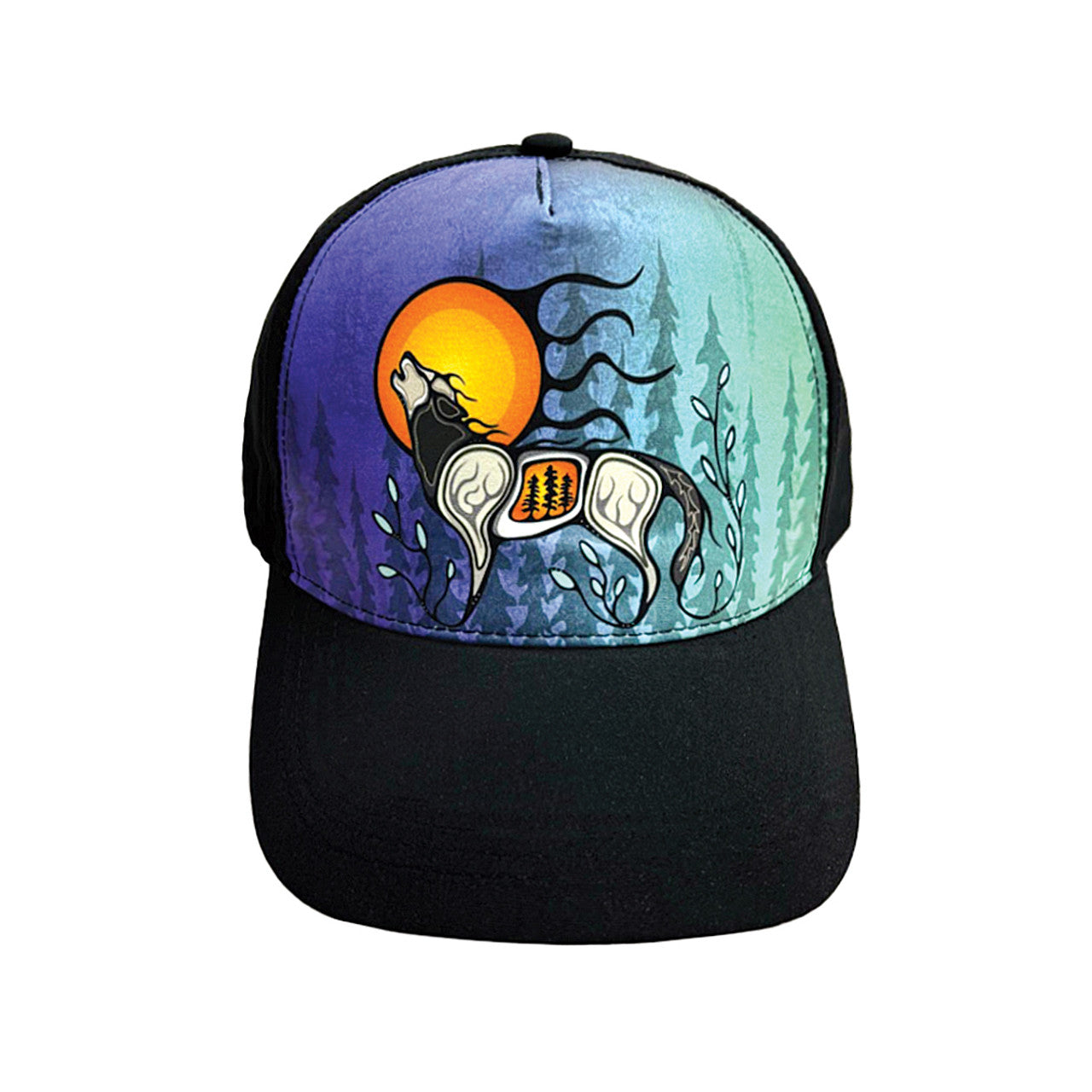 Water-Repellent Wolf Art Baseball Cap