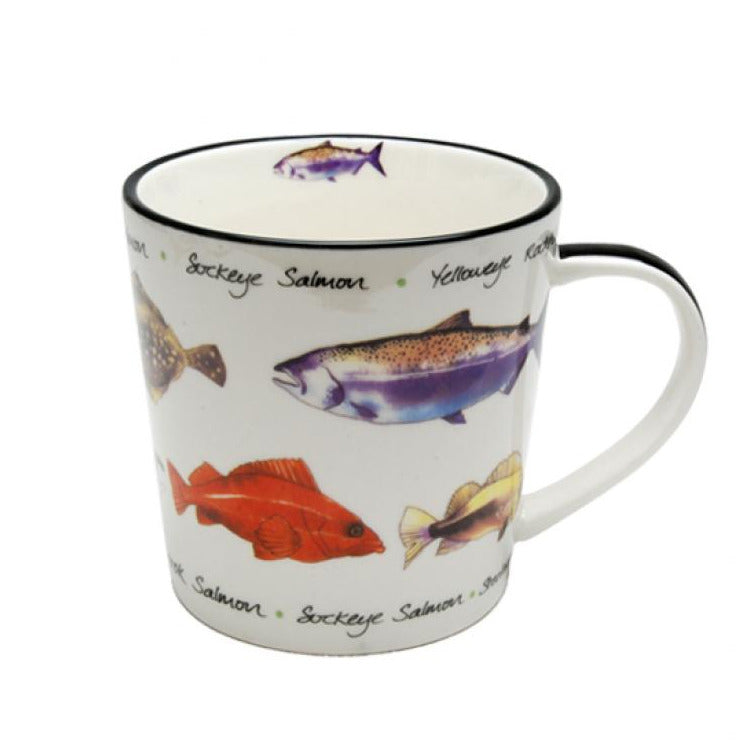 Porcelain mug with Fish design