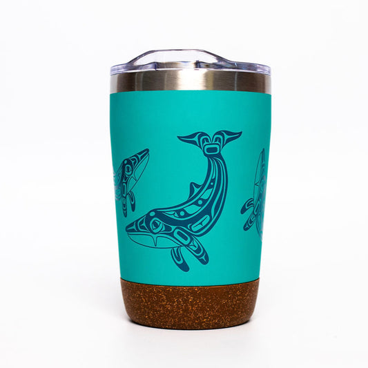 Whale – 12oz Cork Base Mug by Gordon White