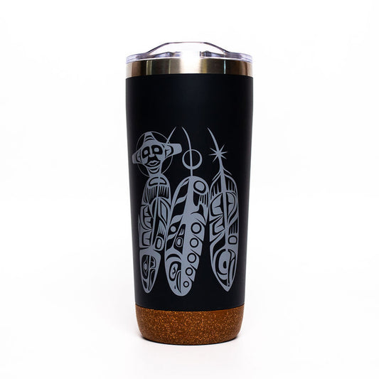 Feather & Salmon – 20oz Cork Base Mug by Paul Windsor