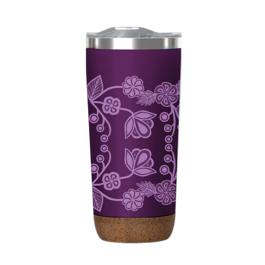 Ojibwe Florals – 20oz Cork Base Mug by Storm Angeconeb