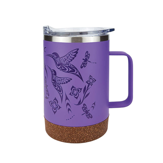 Hummingbird – 16oz Cork Base Mug with Handle by Simone Diamond