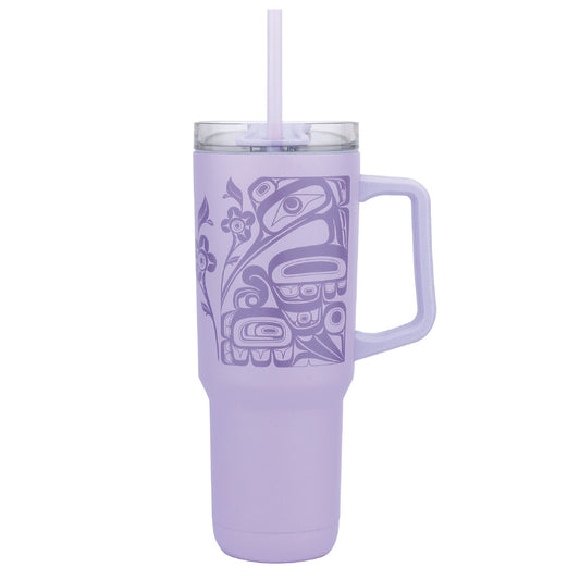 Hummingbird 40oz Insulated Tumbler Art by Morgan Asoyuf