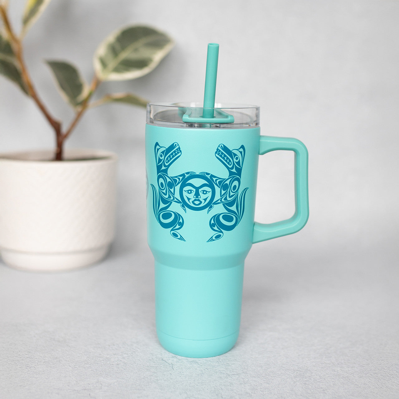 Moon & Wolves 32oz Insulated Tumbler by Simone Diamond