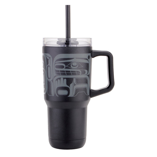 Indigenous art 32oz Insulated Tumbler by Ryan Cranmer