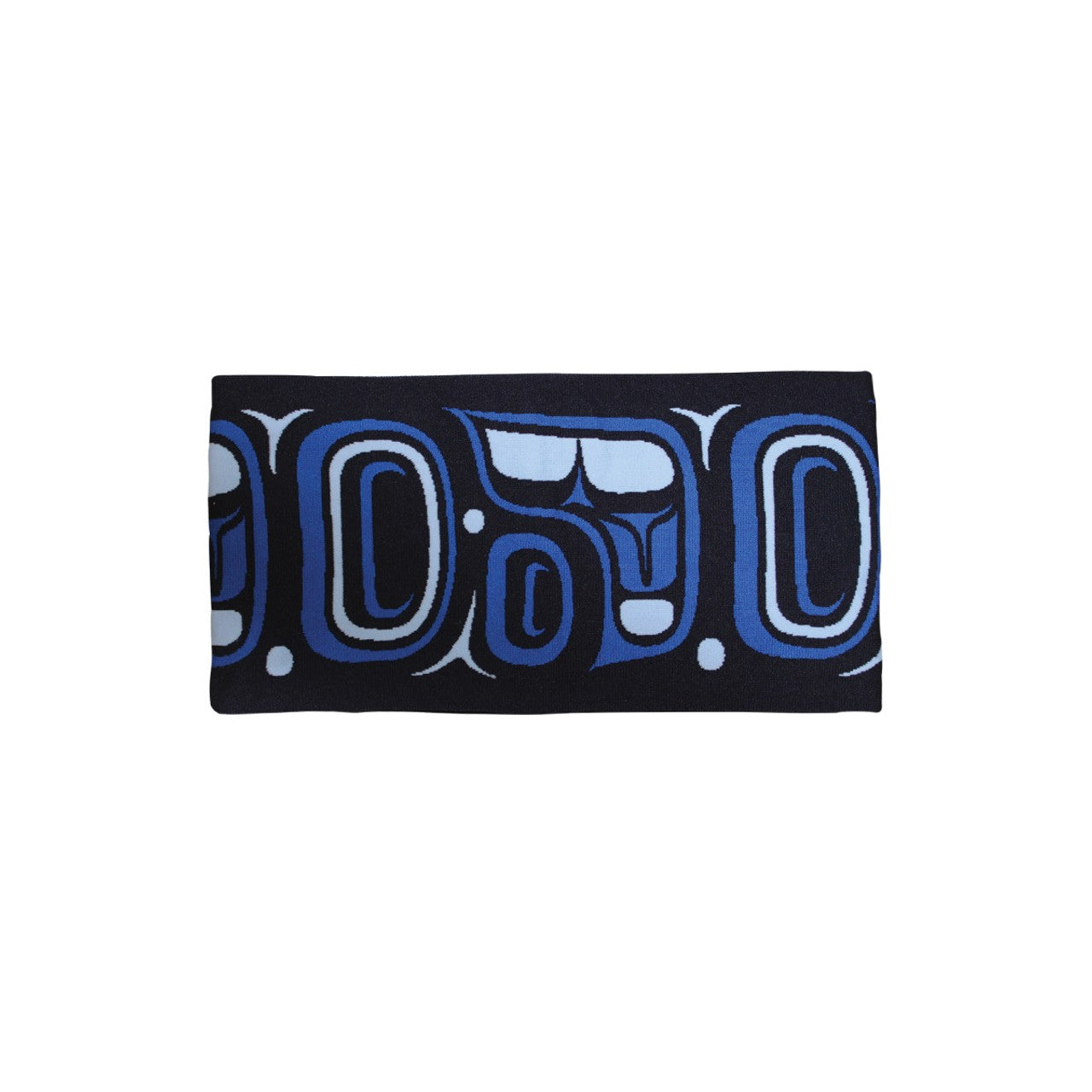 Traditions Headband – Indigenous Art by  Ernest Swanson, Blue and Grey