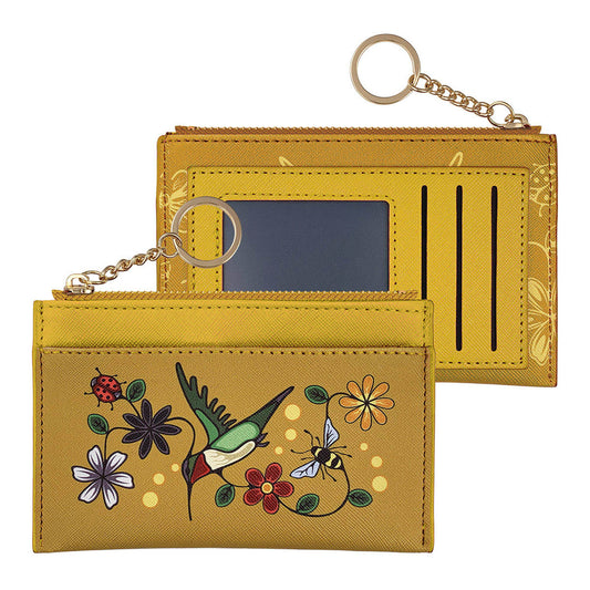 The Top Zip Indigenous Art Multi Wallet - Hummingbird