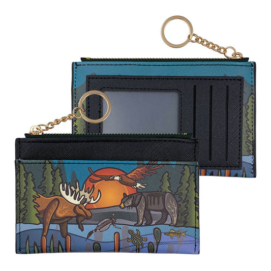 The Top Zip Indigenous Art Multi Wallet - All My Relatives