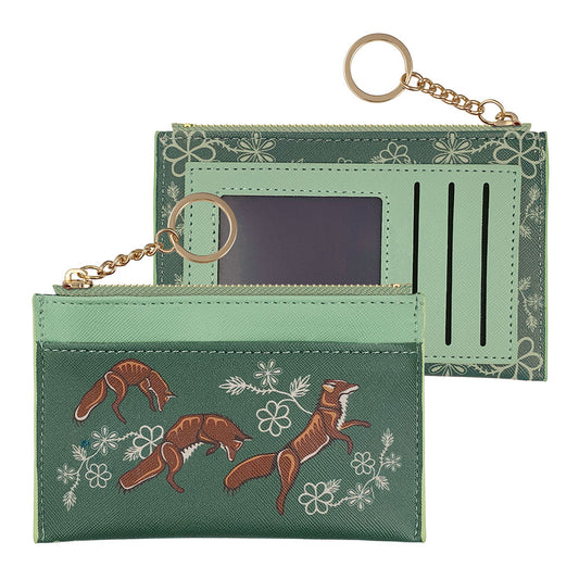 The Top Zip Indigenous Art Multi Wallet - Foxes