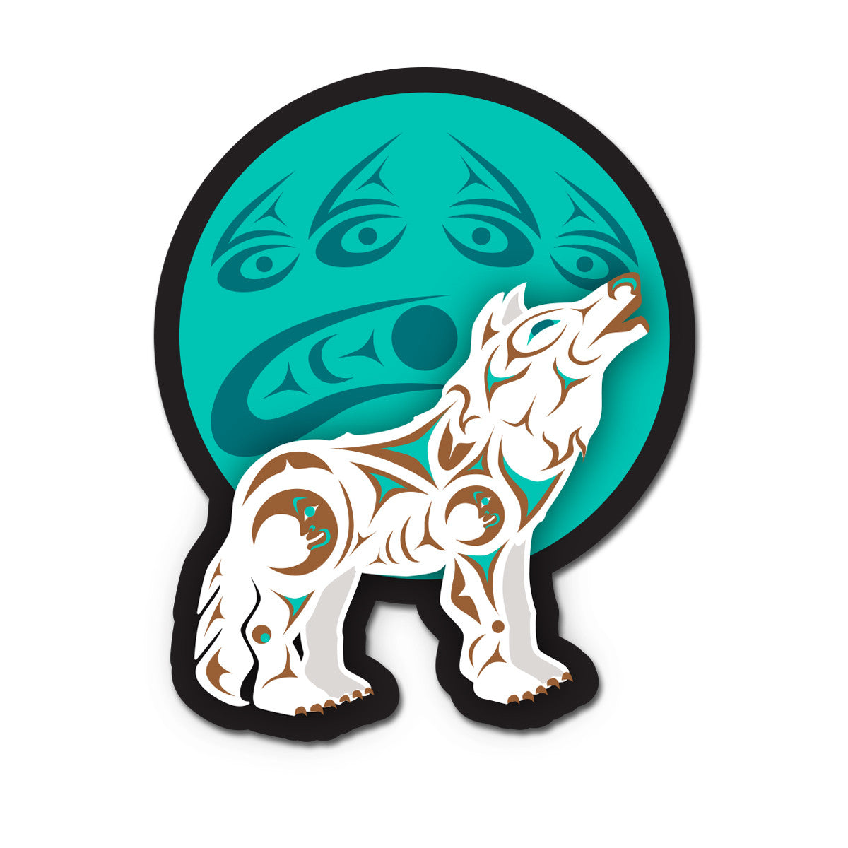 Howling Wolf Art Magnet - Darrell Thorne