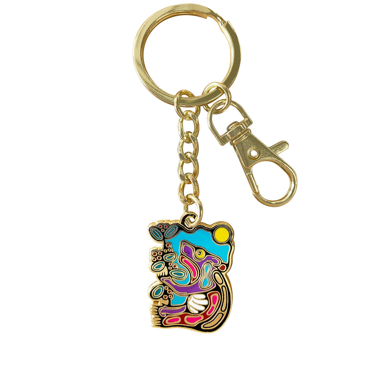 Foraging Bear Enamel Art Keychain - Mark Anthony Jacobson