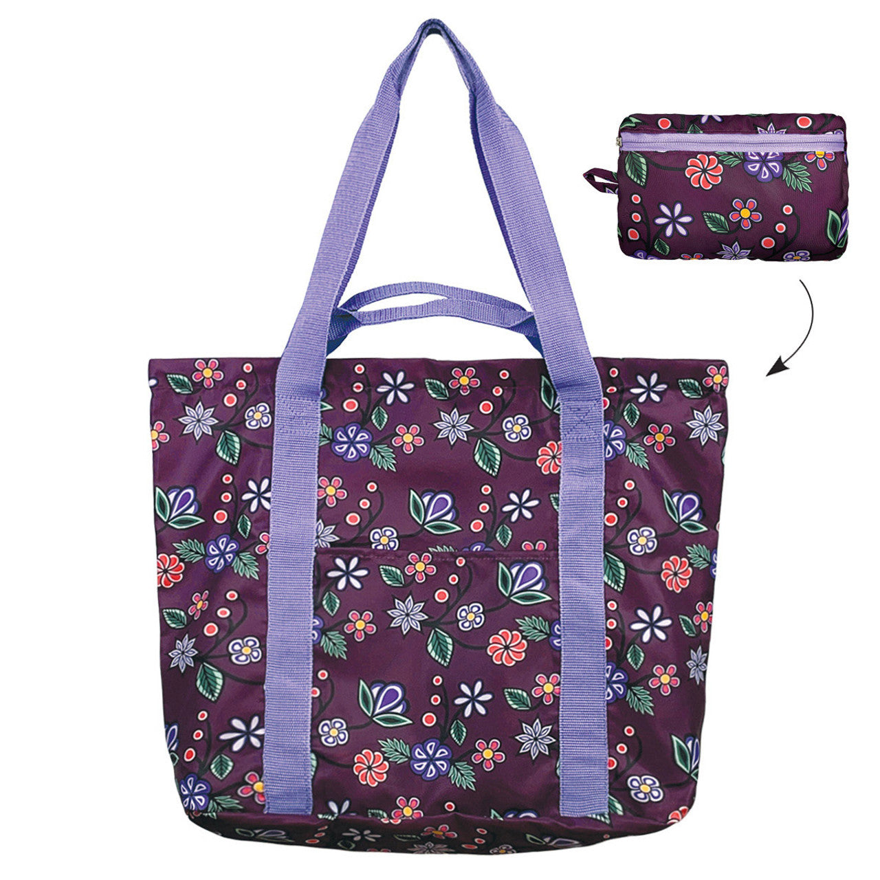 Packable Tote – Floral by Storm Angeconeb 🌸