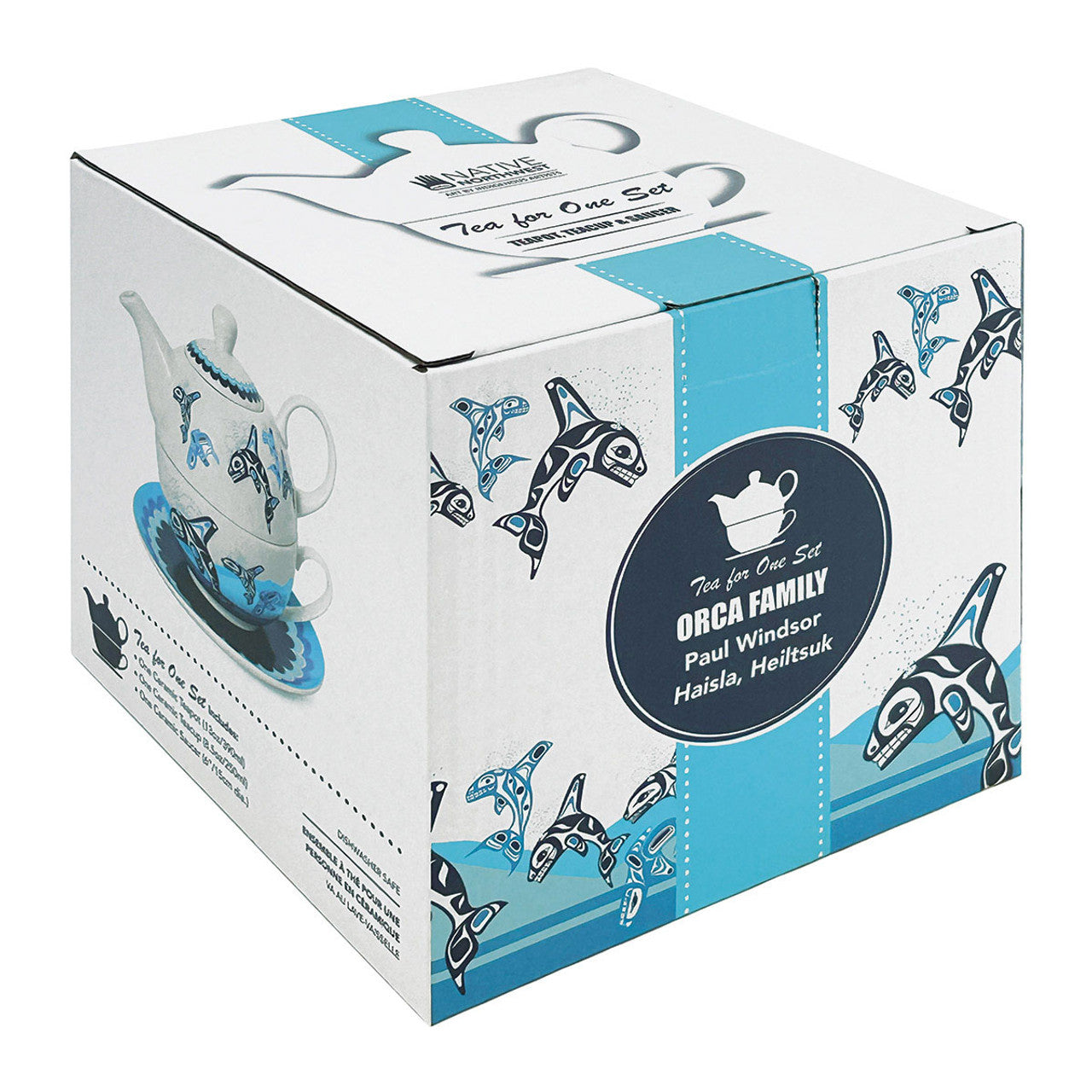 Orca Family Tea-for-One Set – Spirit of Kinship and Harmony