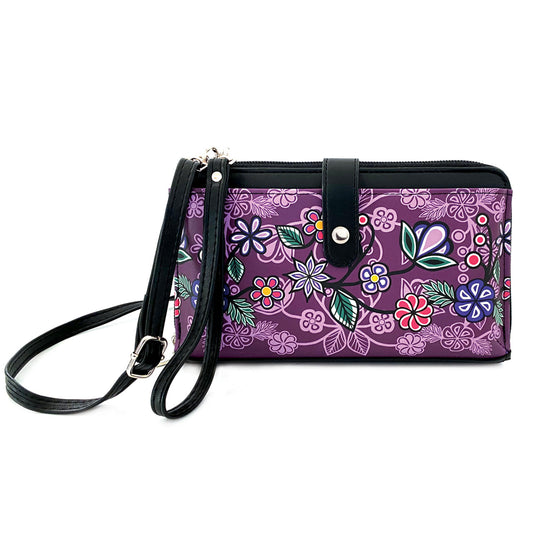 Floral Smartphone Crossbody Bag - Ojibwe Florals by Storm Angeconeb