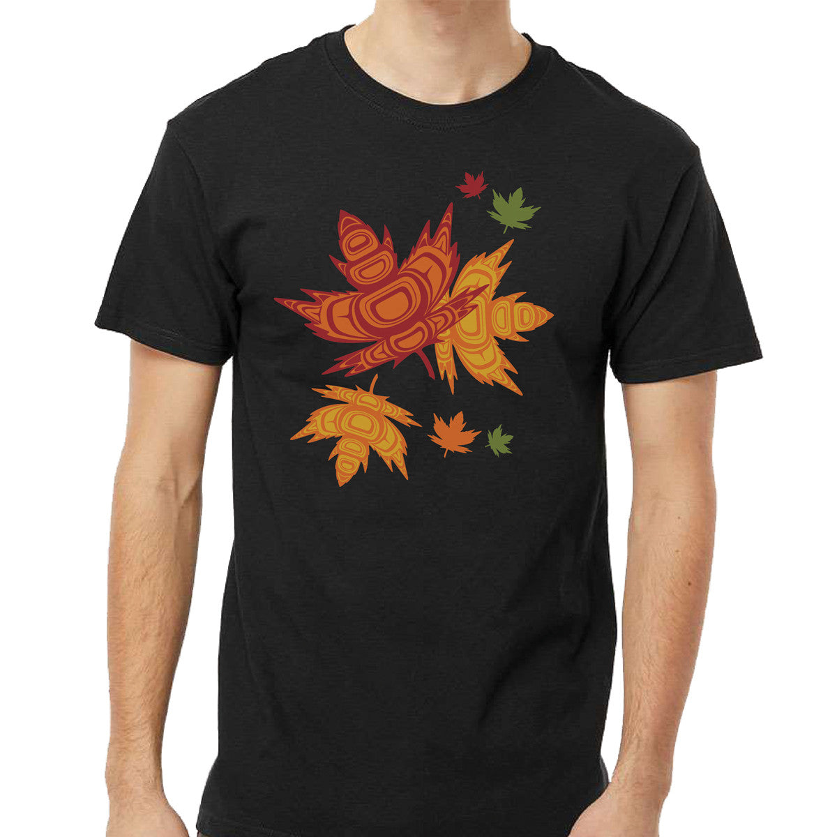 T-shirt - Indigenous Maple (Black) by Paul Windsor