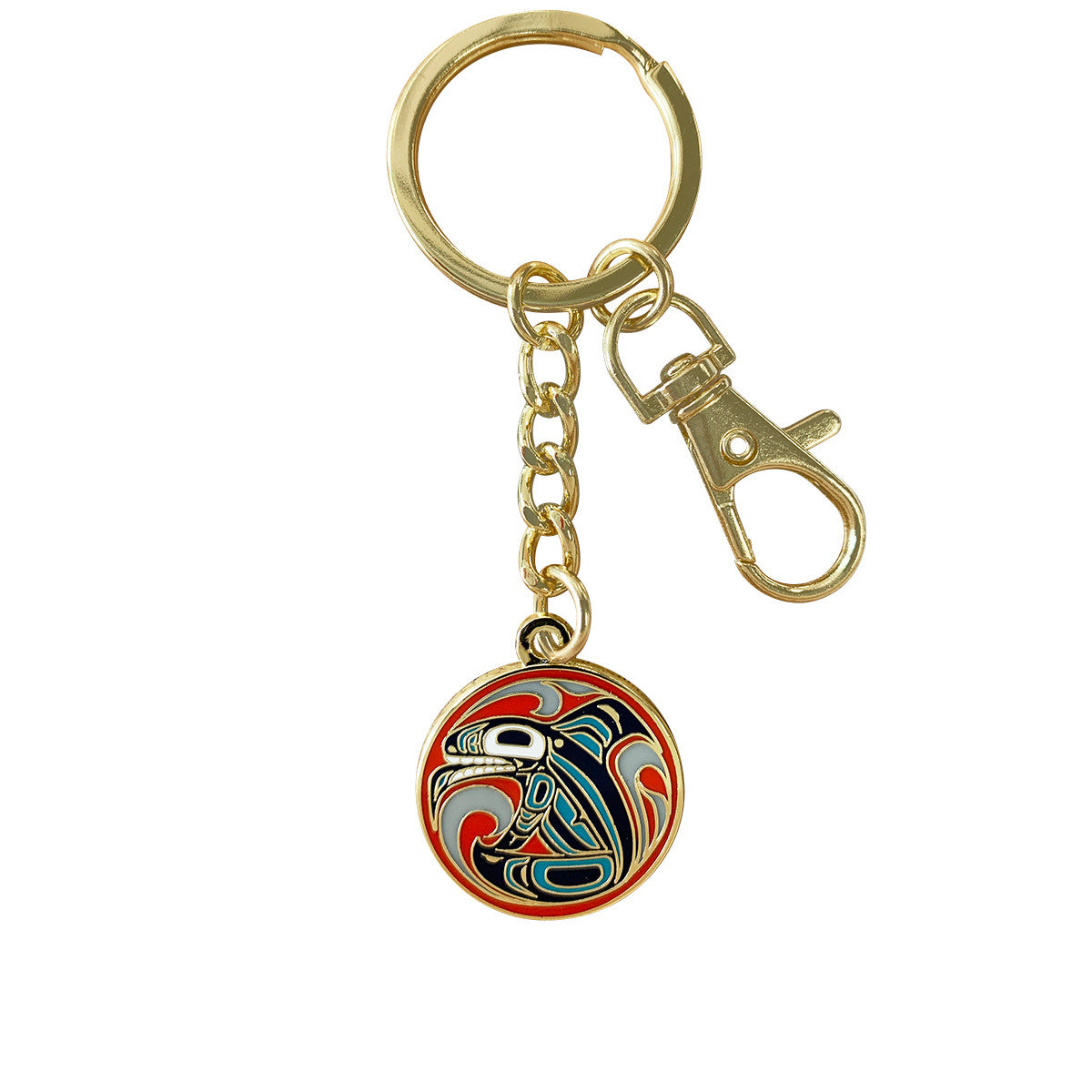 Killer Whale Enamel Art Keychain - Trevor Angus
