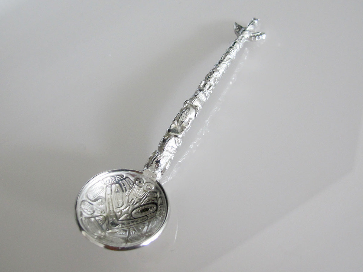 Bear Mask Pewter Spoon