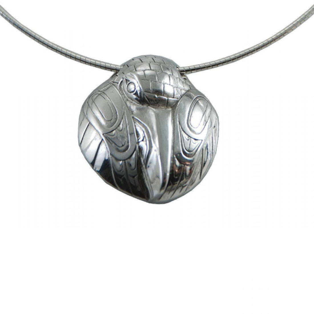 Silver Raven Pendant by Andrew Williams