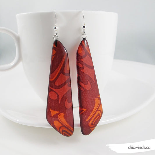 Corrine Hunt Silk Trapezoid Earrings - Eagle