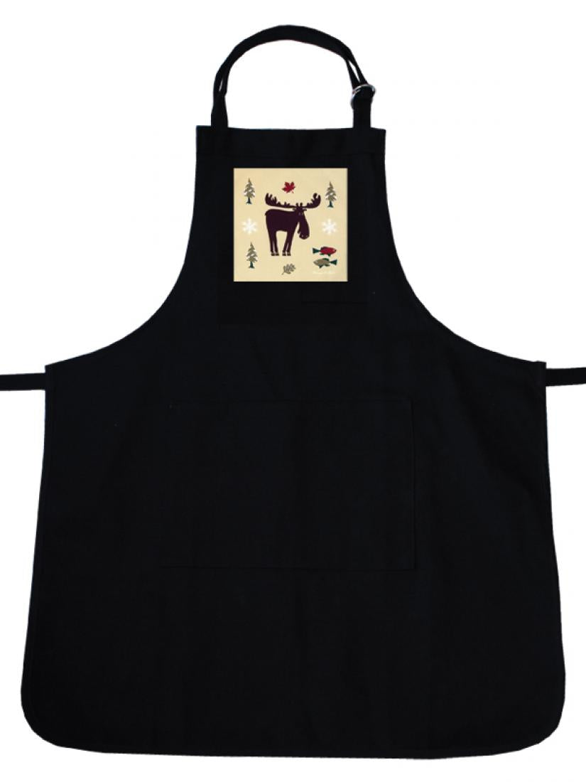 Plaid Moose Apron