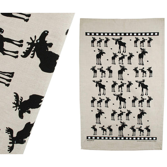 Moose Cotton Tea Towel (Natural)