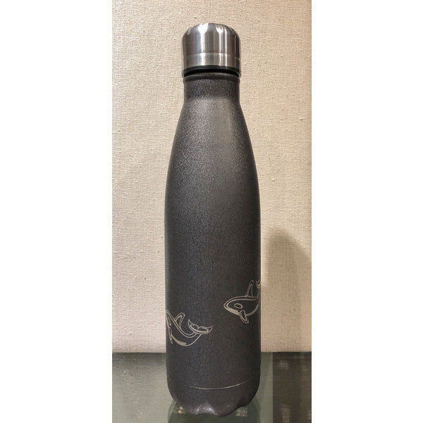 Whale Charcoal Ice Insulated Water Bottle