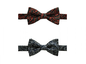 First Nation Art "Salmon" Silk Bow Tie by Connie Dickens