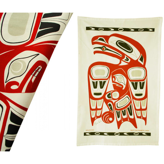 Jim Charlie Raven Tea Towel (Taupe)