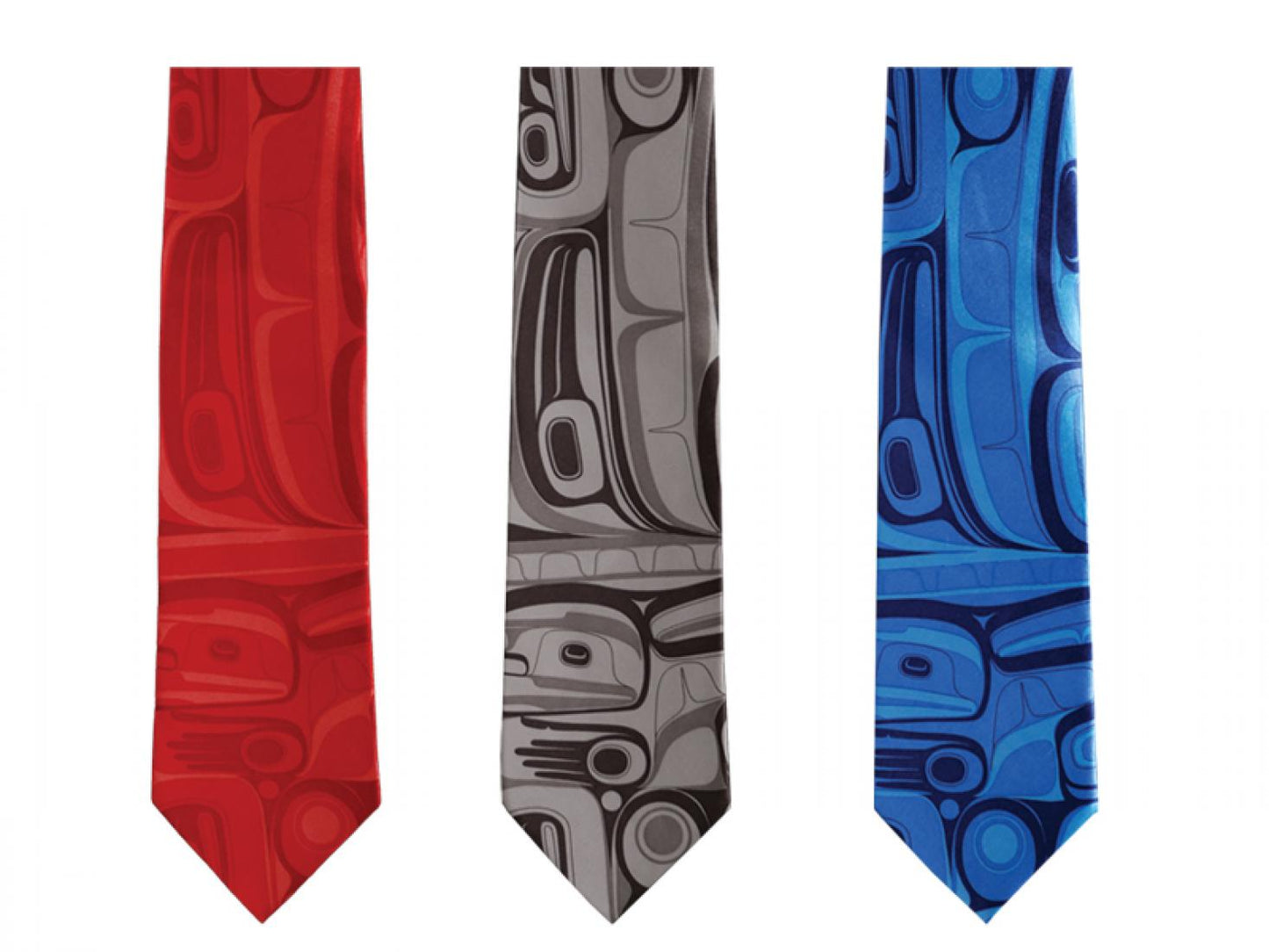 Kelly Robinson First Nation Art "Raven Transforming" Silk Tie