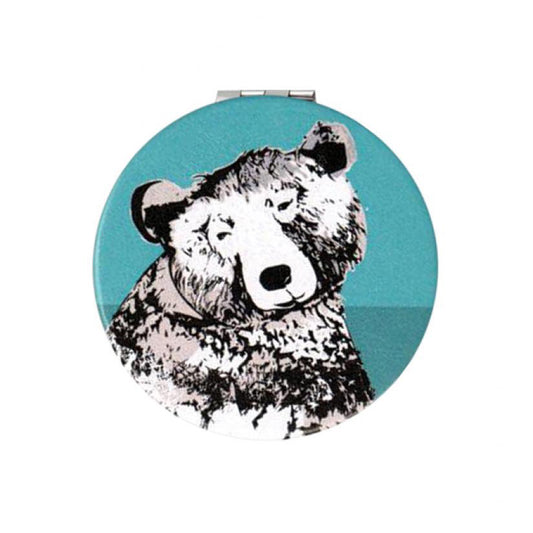Grizzly Bear Compact Mirror (Turquoise)