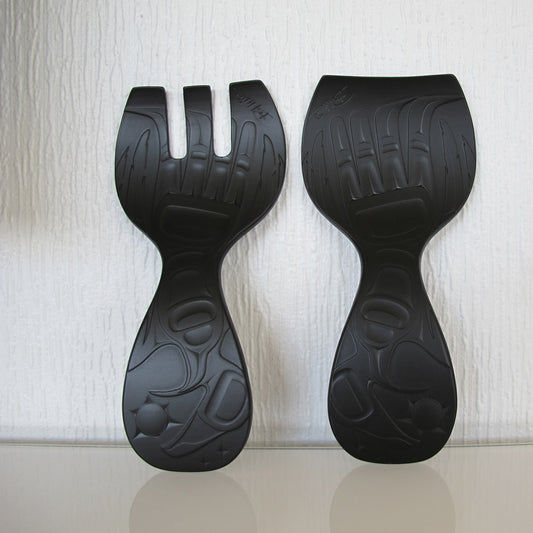 Salad Server Set - Raven by Bill Helin