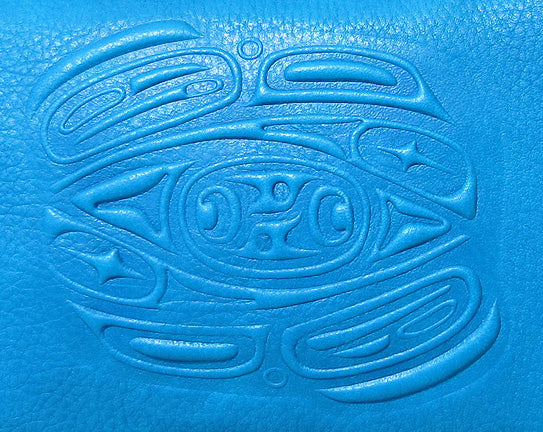 Raven Embossed Solo Bag - Turquoise, Deer Skin Leather
