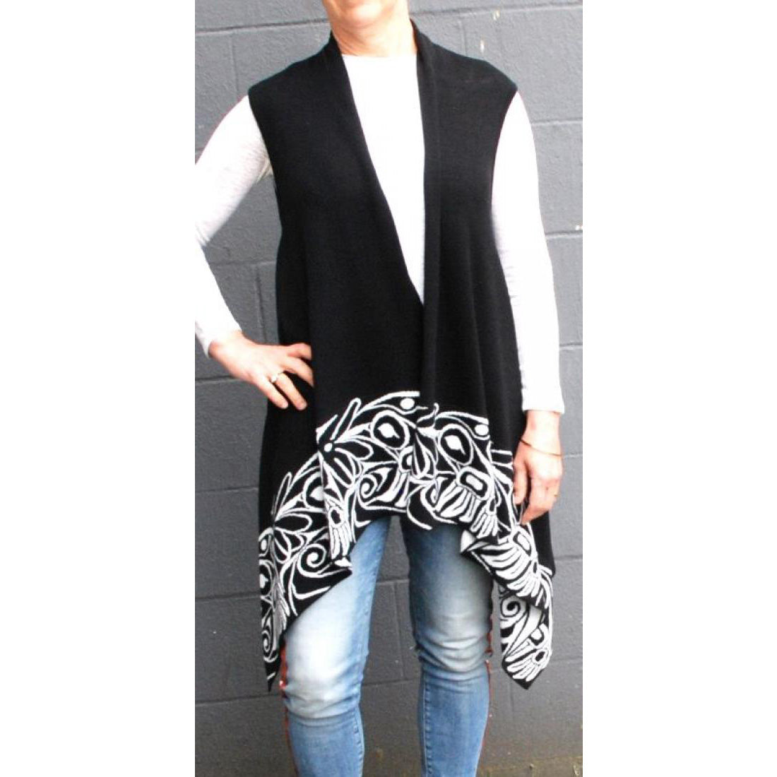 Bill Helin Hummingbird Knit Sweater Vest (Red, Teal, White)