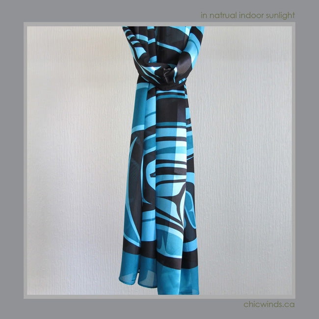 Native Art Scarf "Wolf"