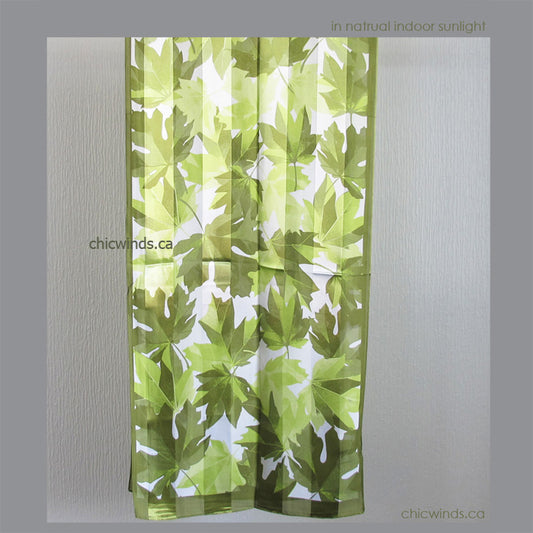 Maple leaf scarf ( Green )