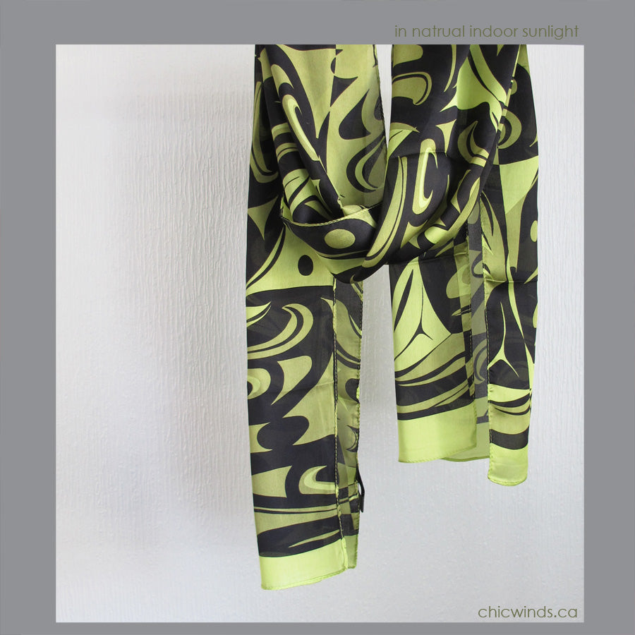 3 Eagles Design Silk Scarf