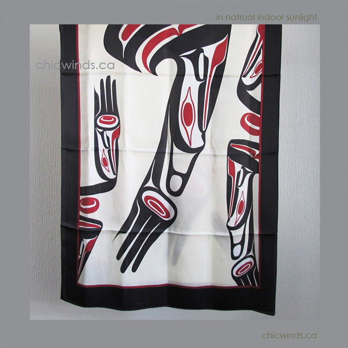 Dorothy Grant Native Art Silk Scarf - Eagle ( classic )