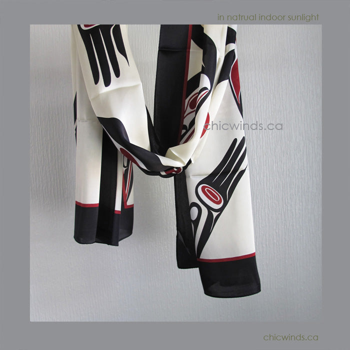 Dorothy Grant Native Art Silk Scarf - Eagle ( classic )